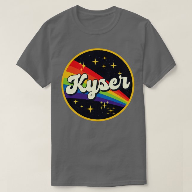 Kyser Rainbow in Space Vintage Stil T Shirt (Design framsida)