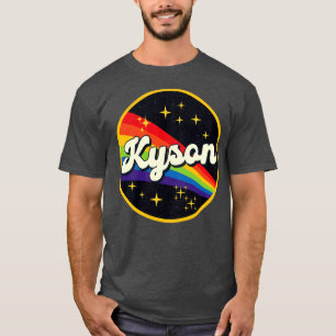 Kyson Rainbow in Space Vintage Stil T Shirt