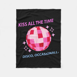 Kyss Alltid Disco Ibland Design Fleecefilt