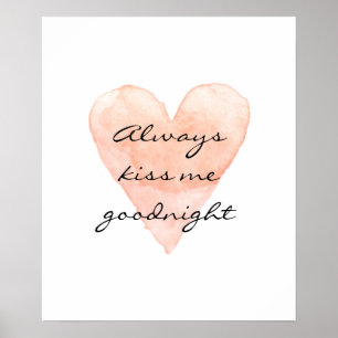 Kyss alltid godnattsofferten poster