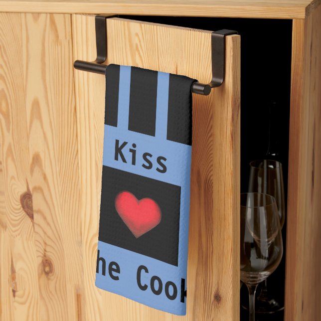 Kyss Anpassadet Blue Kitchen Towel Kökshandduk (Thirds Fold)