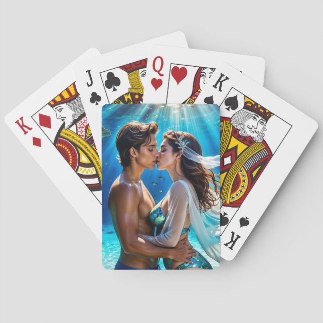 Kyss av de undersjöälskande casinokort (Baksidan)
