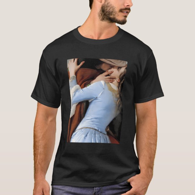 Kyss av Francesco Hayez T Shirt (Framsida)