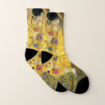 Kyss av Gustav Klimt, Vintage Art nouveau Strumpor<br><div class="desc">Kiss (Der Kuss) (1907/08) av Gustav Klimt är förmodligen hans mest berömd arbete. Klimt började arbeta med det 1907 och det är höjdpunkten i hans så kallade "gyllene period". Kiss är en vintage av bran Viktorian Era Symbolism i kärlek och romantik, med ett romantiskt par i olika skuggor av guld,...</div>
