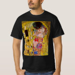 Kyss av Gustav Klimt, Vintage Art nouveau Tee<br><div class="desc">Den ultimata målningen av kärlek, en vacker design för att fira Alla hjärtans dag med! Kiss (detalj) (1907-1908) av Gustav Klimt är en vintage av Viktorian Era Symbolism bra art kärlek och romantik som har ett romantiskt par i olika nyanser av guld, mönster och symboler och som delar en kyss...</div>