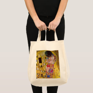 Kyss av Gustav Klimt, Vintage Art nouveau Tygkasse