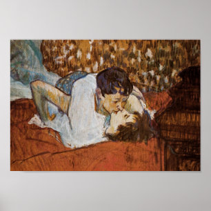 Kyss - av Henri de Toulouse-Lautrec Poster