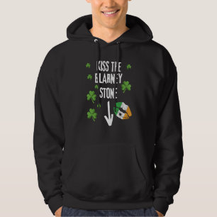Kyss Blarney-stenen St Patricks irländska talesätt Hoodie