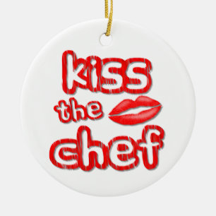 Kyss Chef-julprydnaden Julgransprydnad Keramik