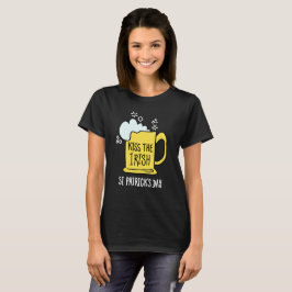 Kyss den irländska ölfesten St. Patrick's Day Svar T Shirt