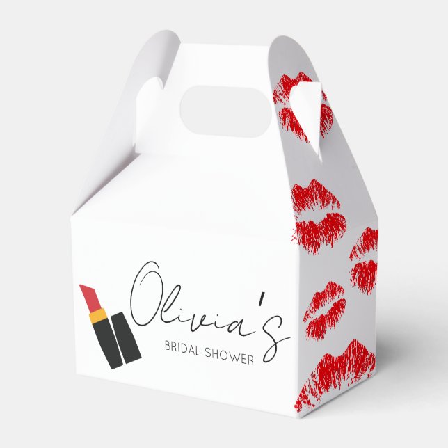 Kyss den ogifta farväl bröllopsdusch presentaskar (Framsidan Sidan)