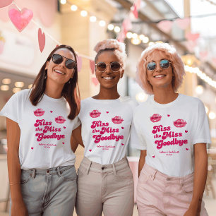 Kyss den ogifta flickan farväl brudtärna t shirt