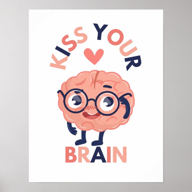 Kyss din hjärna poster (Framsidan)