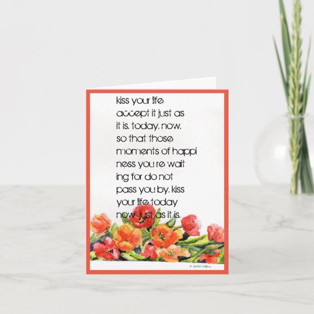 "Kyss ditt liv" Falt kort (Framsida)