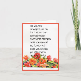 "kyss ditt liv"-mappat anteckningskort