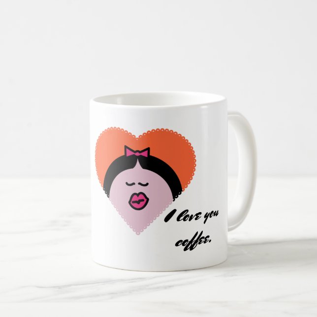 Kyss-Emoji Kaffemugg (Framsida höger)