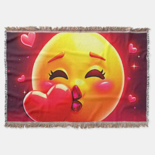 Kyss Emoji: Kärlek och Hjärtans Konst Filt