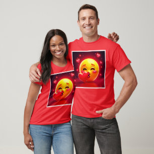 Kyss Emoji: Kärlek och Hjärtans Konst T Shirt