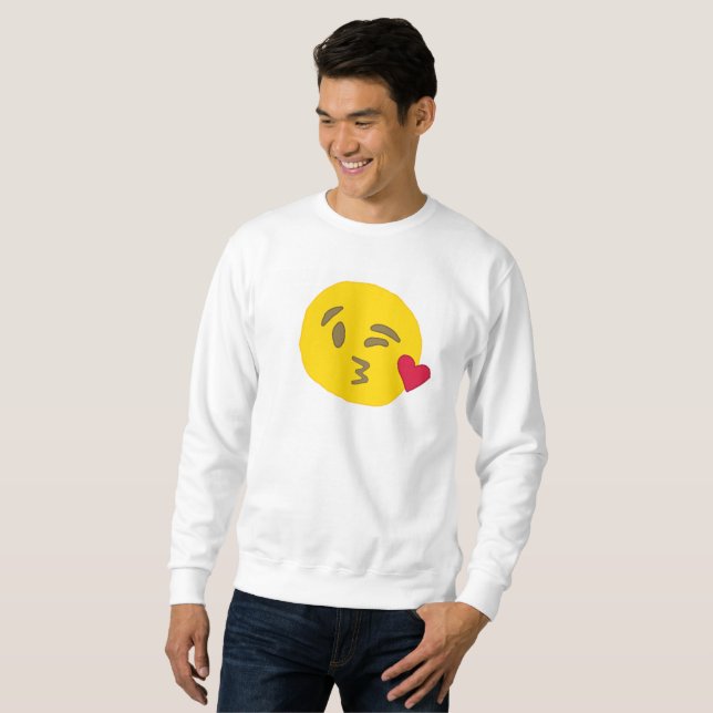 kyss emoji manar sweatshirt (Hel framsida)
