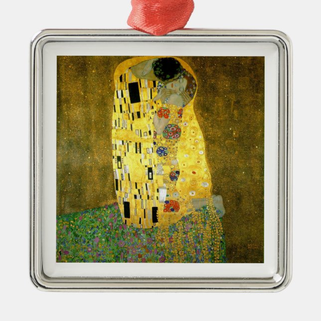 Kyss~en Gustav Klimt Julgransprydnad Metall (Framsidan)