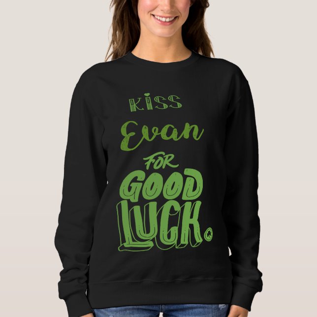 Kyss Evan för tur  St Patricks T Shirt (Framsida)