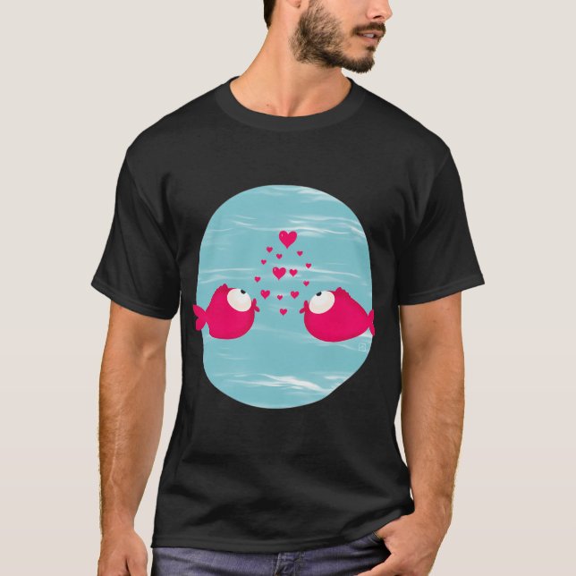 Kyss fisk t shirt (Framsida)