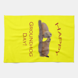 Kyss för Groundhog dag Kökshandduk
