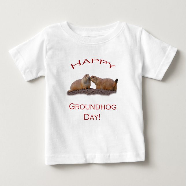 Kyss för Groundhog dag T Shirt (Framsida)