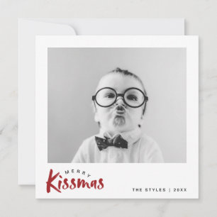Kyss för jul för klassiker för helgdagfotokort julkort