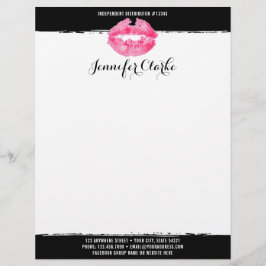 Kyss för läppar för brevhuvud