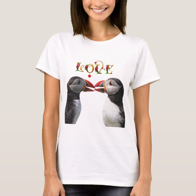 Kyss för två puffin tee (Framsida)