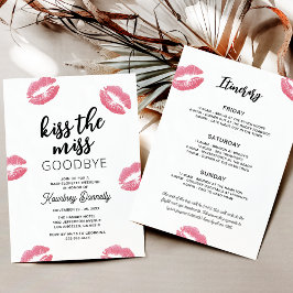 Kyss Fröken Adjö Systerfest Inbjudningar