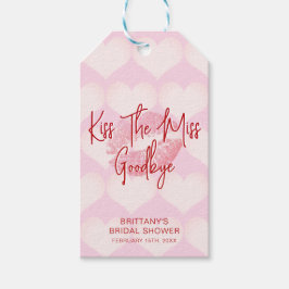 Kyss Fröken Farväl Valentines Bröllopsfest Presentetikett