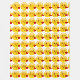 Kyss-Hjärta emoji Fleecefilt