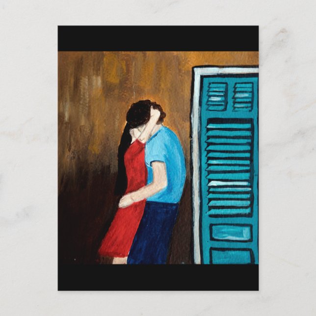 Kyss. Kärlek. Vykort (Framsida)