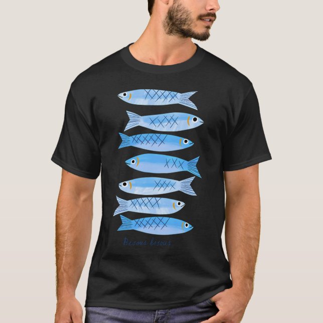 Kyss kyss sardiner t shirt (Framsida)