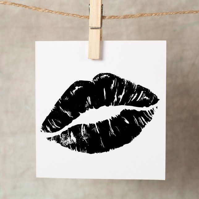 Kyss läpp stämpel (Kiss Lip Rubber Stamp)
