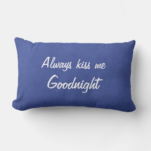 Kyss mig alltid godnatt dekorativ kudde (Framsida)
