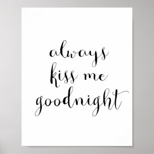 Kyss mig alltid godnatt poster