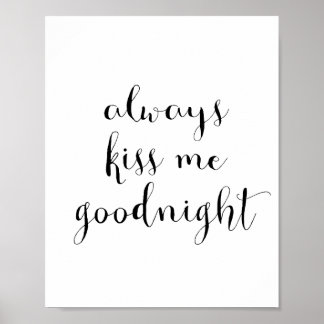 Kyss mig alltid godnatt poster