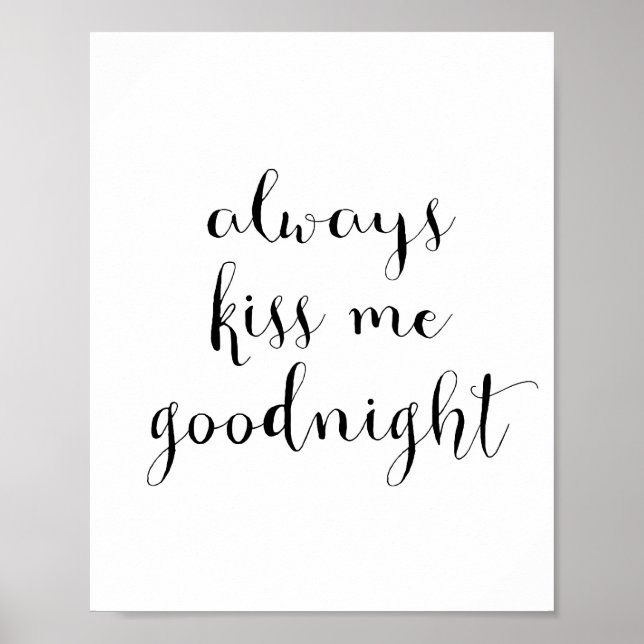 Kyss mig alltid godnatt poster (Framsidan)