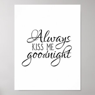 Kyss mig alltid godnatt poster