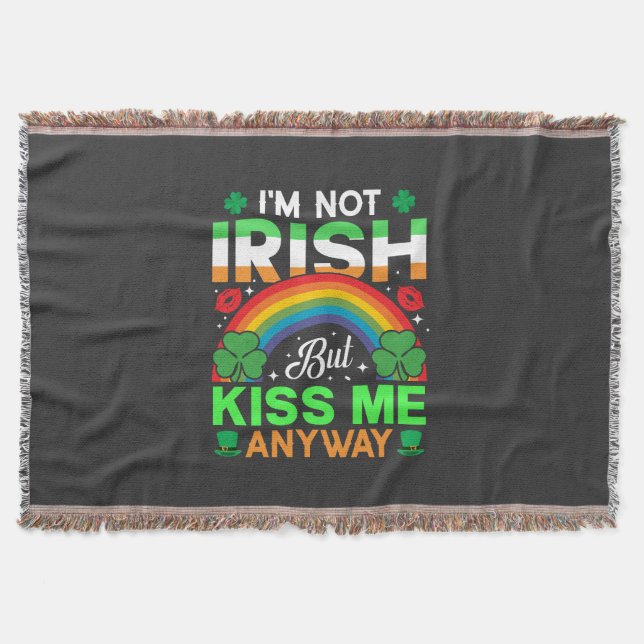 kyss mig ändå irish humor design-63942 filt (Framsidan)