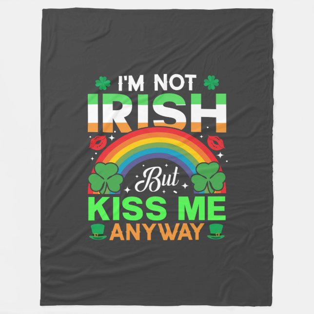 kyss mig ändå irish humor design-63942 fleecefilt (Framsidan)