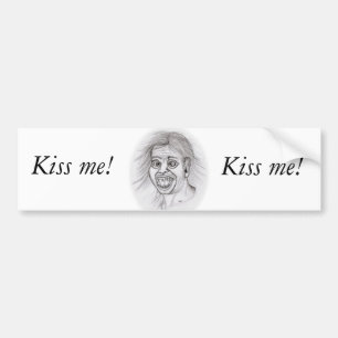 Kyss mig! - Bleistiftzeichnung Bildekal
