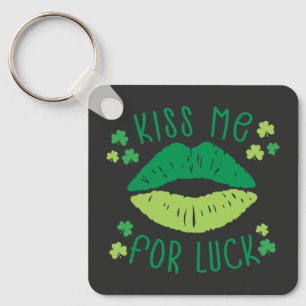 Kyss mig för Tur St patricks day Nyckelring