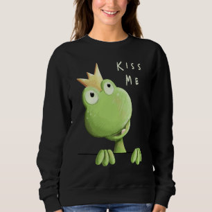 Kyss Mig Groda med Krona Groda Prins Fan T Shirt