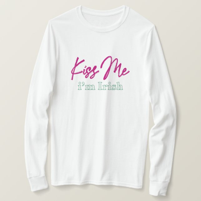 "kyss mig i irish" t shirt (Design framsida)