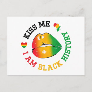 Kyss mig jag är Black History Month afroamerikan  Vykort