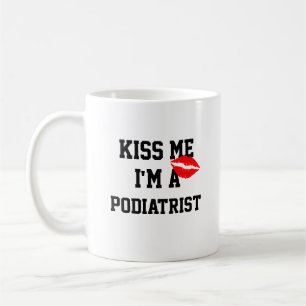 Kyss mig, jag är en fotterapeut-mugg kaffemugg